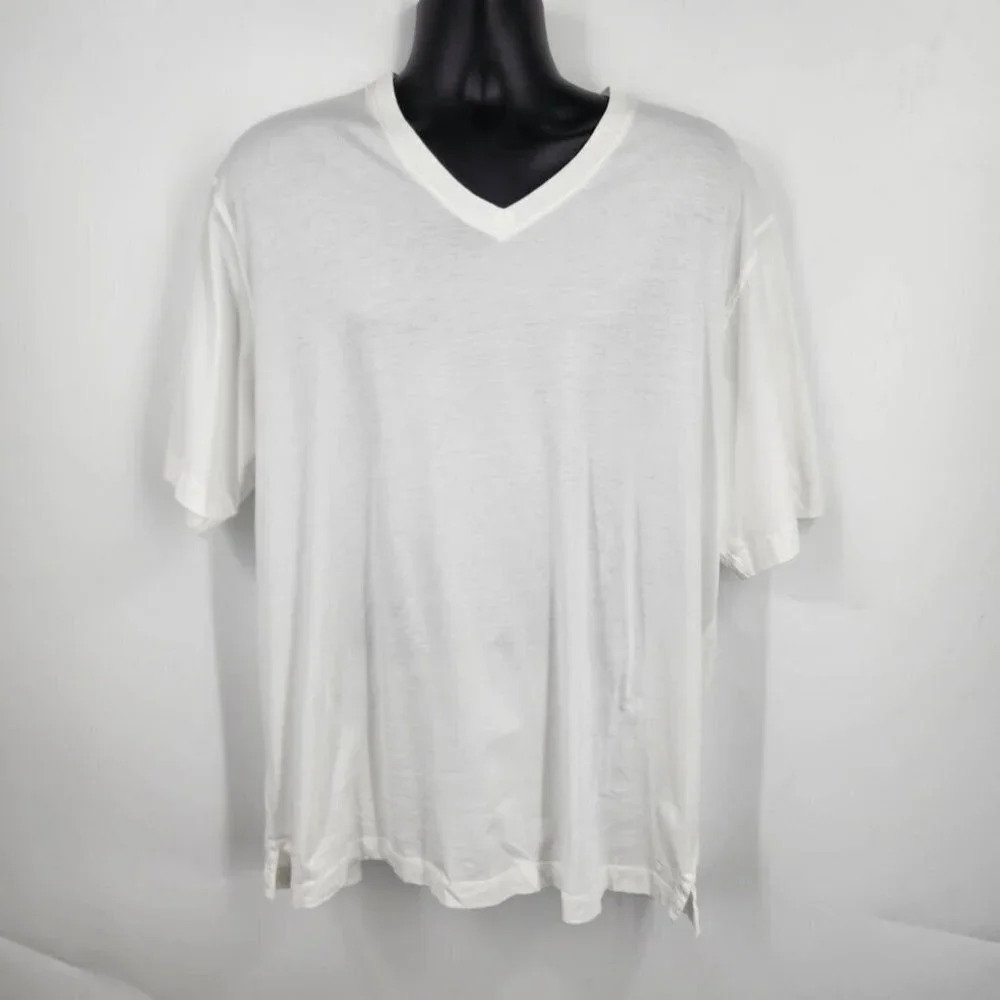 Left Coast Tee Men's Cotton‎ Short Sleeve Crew Neck Tee in White Size XXL